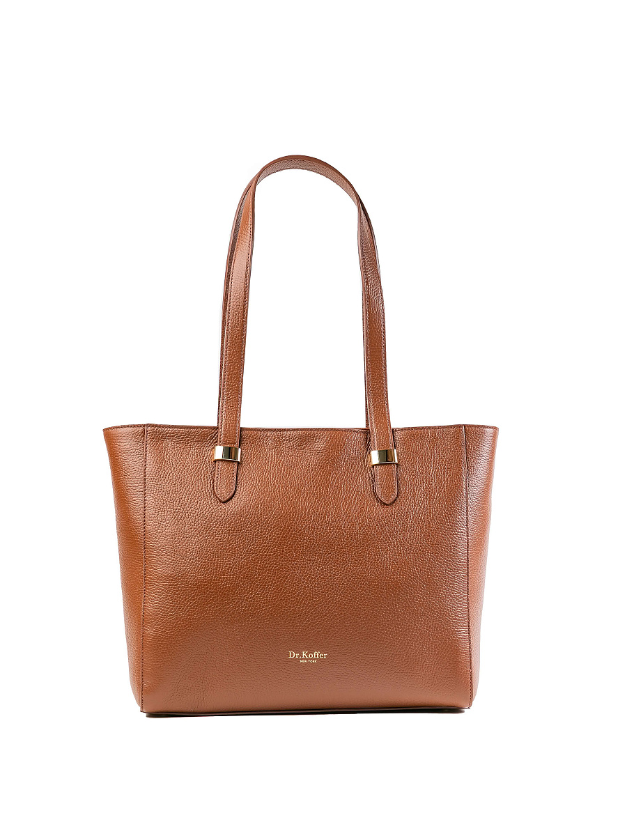 Женская сумка Dr.Koffer из натуральной кожи коричневая