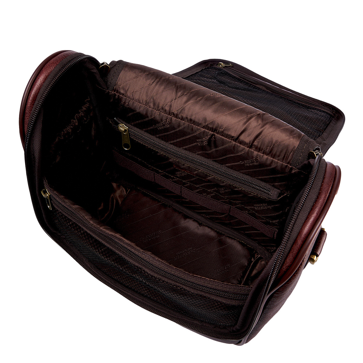 Бьюти-кейс несессер Dr. Koffer из натуральной кожи коричневый