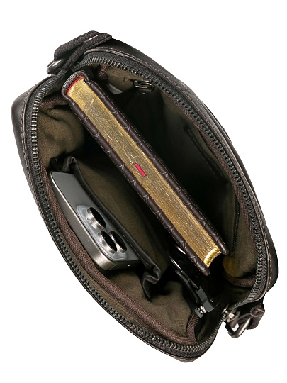 Сумка через плечо Dr.Koffer из натуральной кожи коричневая