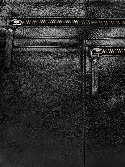 Сумка через плечо Dr.Koffer из натуральной кожи черная