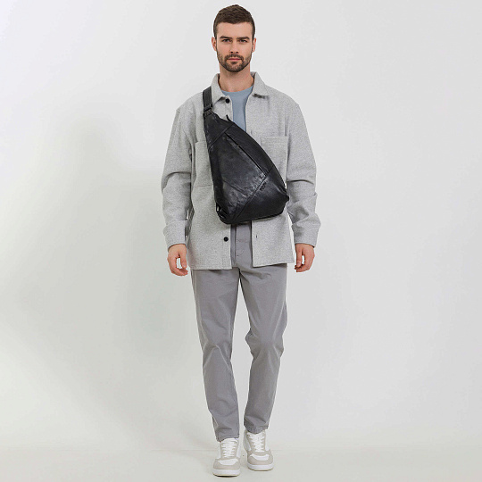 Рюкзак Dr.Koffer из натуральной кожи черный