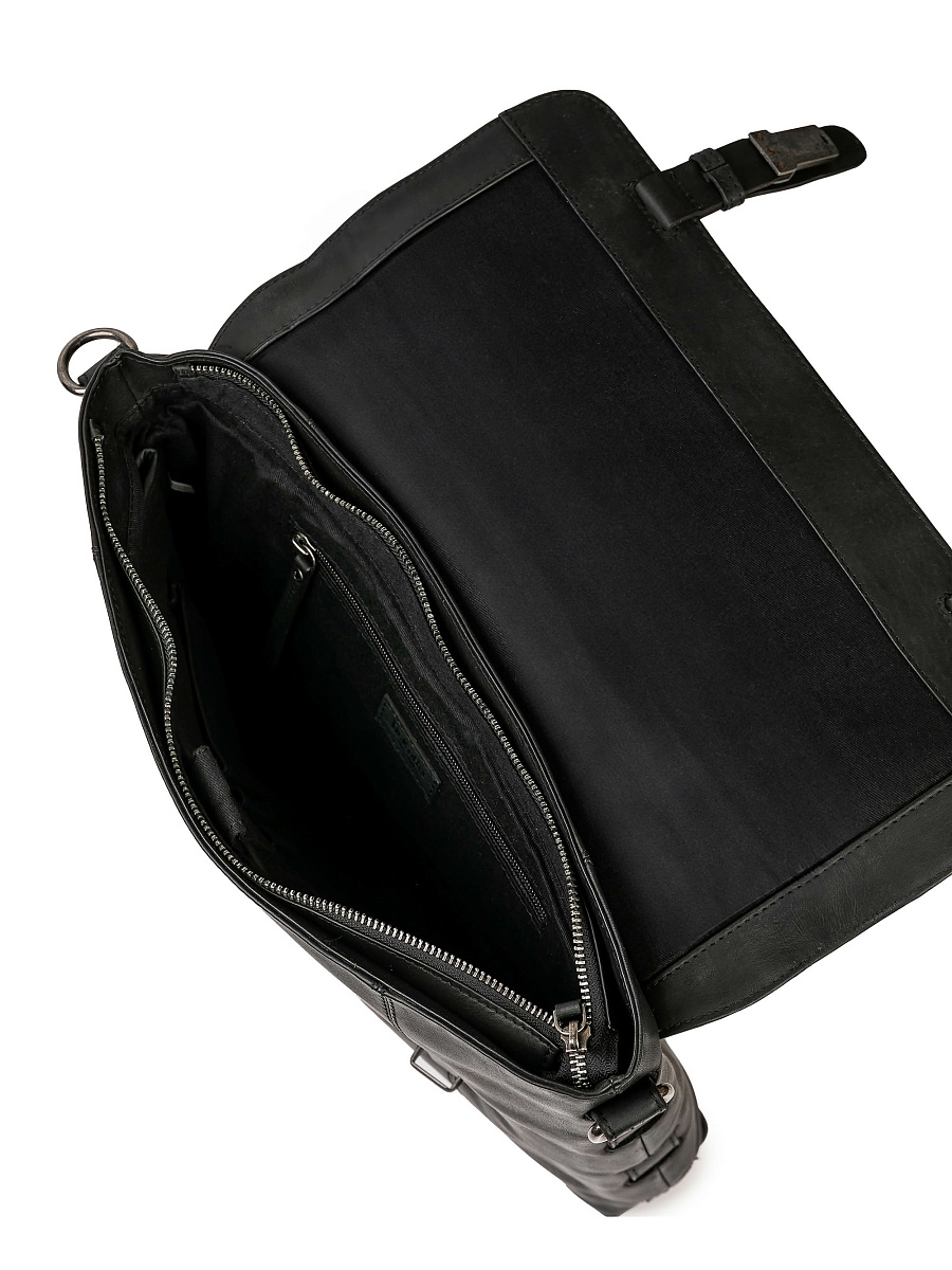 Портфель Dr.Koffer из натуральной кожи черный