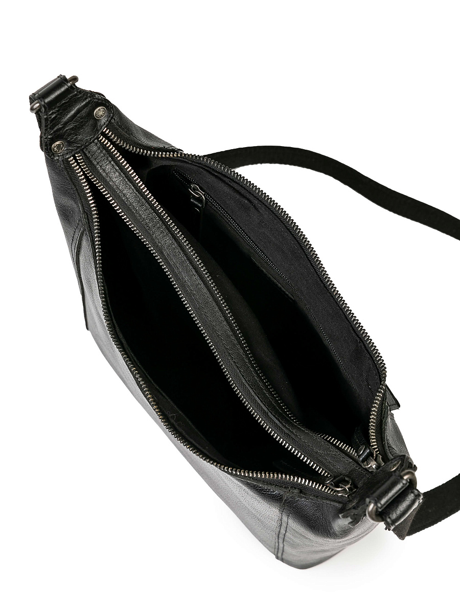 Сумка через плечо Dr.Koffer из натуральной кожи черная