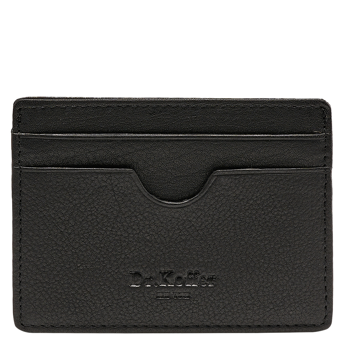 Кредитница Dr.Koffer из натуральной кожи черная