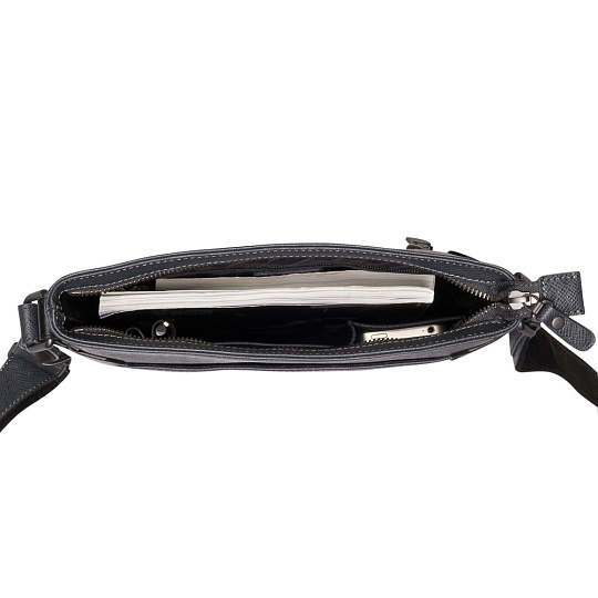 Сумка через плечо Dr.Koffer из натуральной кожи серая