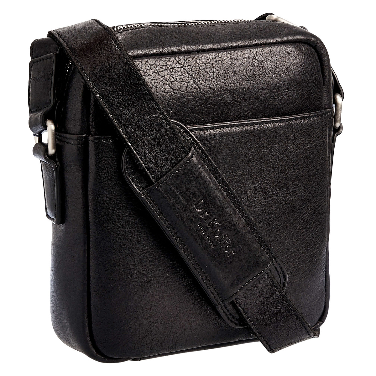 Сумка через плечо Dr.Koffer из натуральной кожи черная