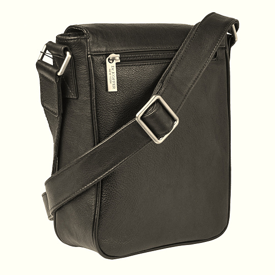 Сумка через плечо Dr.Koffer из натуральной кожи черная