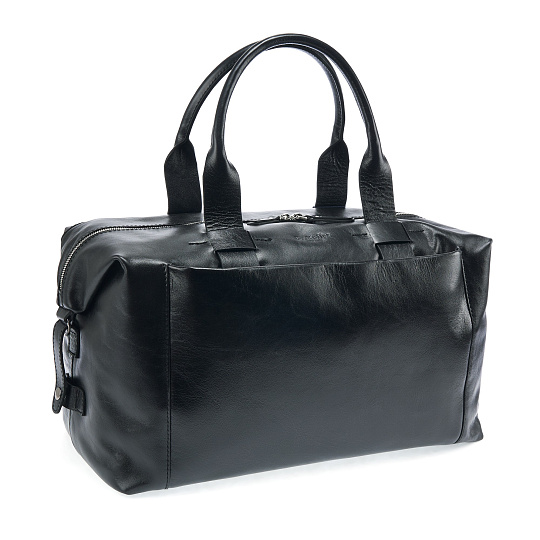Сумка дорожная Dr. Koffer из натуральной кожи черная