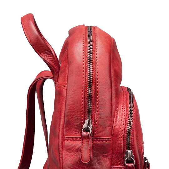 Рюкзак Dr.Koffer из натуральной кожи красный