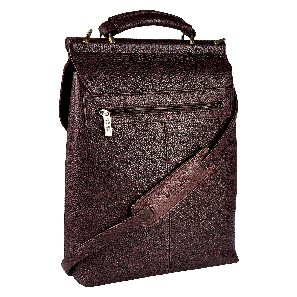 Сумка планшет Dr.Koffer из натуральной кожи коричневый