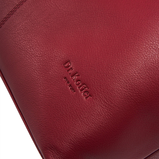 Женская сумка Dr. Koffer из натуральной кожи бордовая