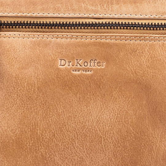 Рюкзак Dr.Koffer из натуральной кожи бежевый