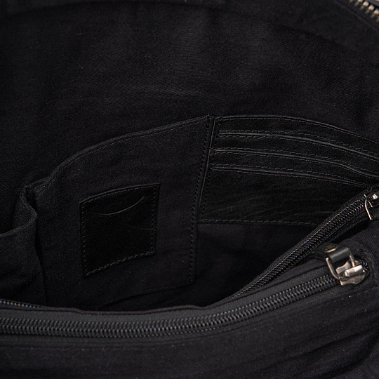 Деловая сумка Dr.Koffer из натуральной кожи черная