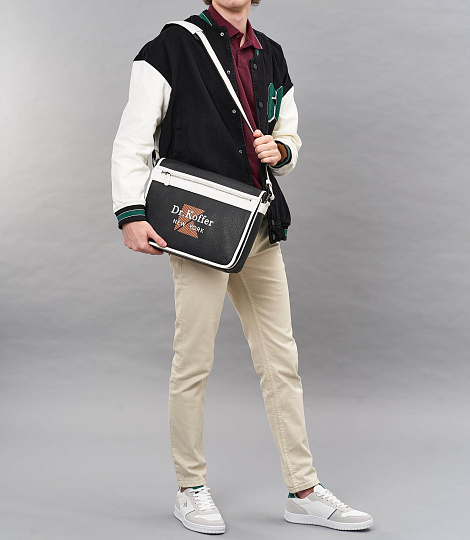 Деловая сумка Dr.Koffer из натуральной кожи черная