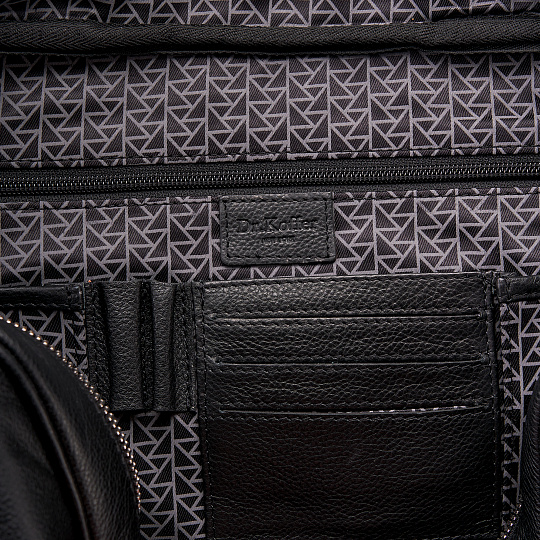 Деловая сумка Dr.Koffer из натуральной кожи черная