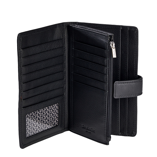 Портмоне Dr.Koffer из натуральной кожи черное