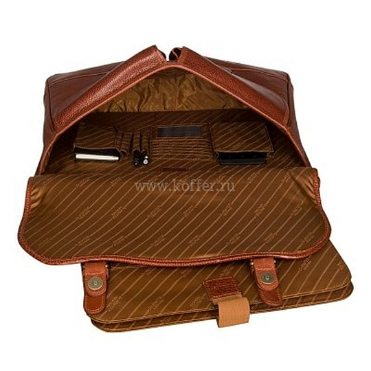 Портфель Dr.Koffer из натуральной кожи светло-коричневый