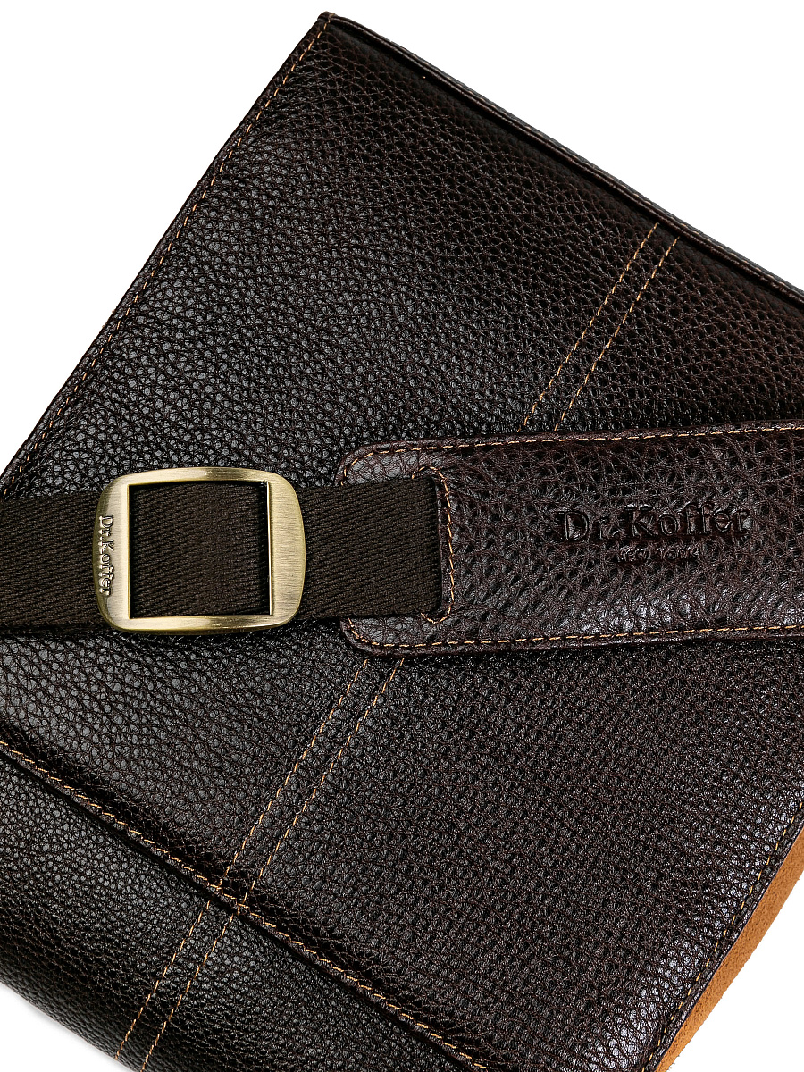 Сумка через плечо Dr.Koffer из натуральной кожи коричневая