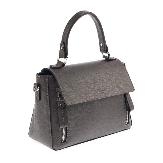 Женская сумка Dr. Koffer из натуральной кожи серая