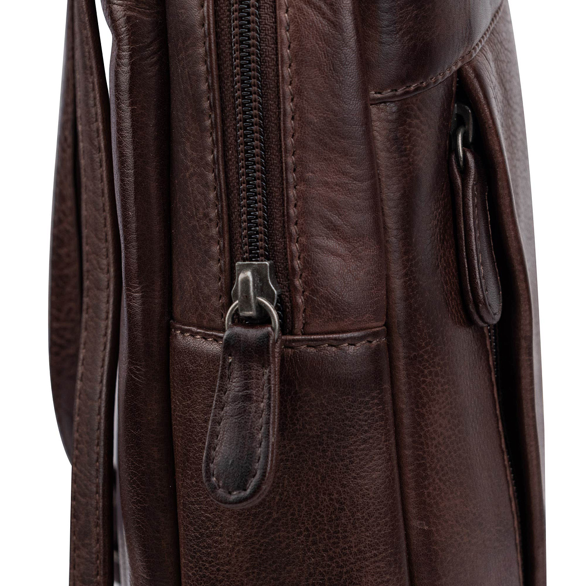 Рюкзак Dr.Koffer из натуральной кожи темно-коричневый