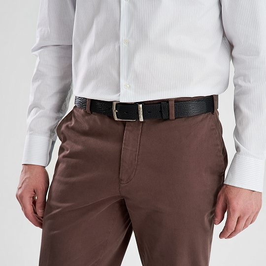 Ремень Dr. Koffer из натуральной кожи черный