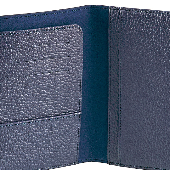 Обложка для паспорта Dr.Koffer из натуральной кожи синяя