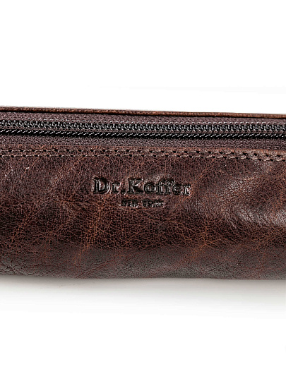 Ключница Dr. Koffer из натуральной кожи темно-коричневая