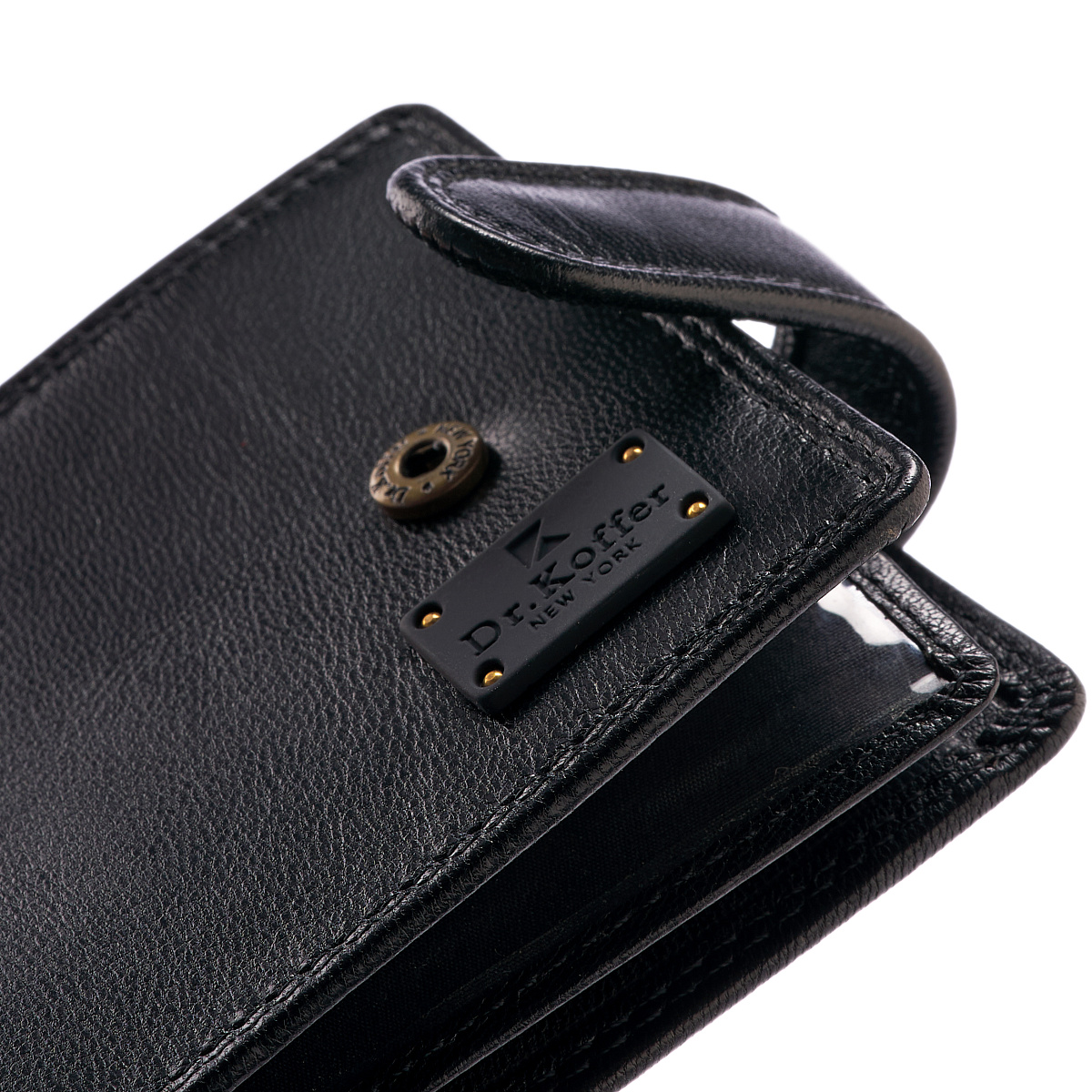 Портмоне Dr.Koffer из натуральной кожи черное