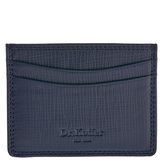 Кредитница Dr.Koffer из натуральной кожи синяя