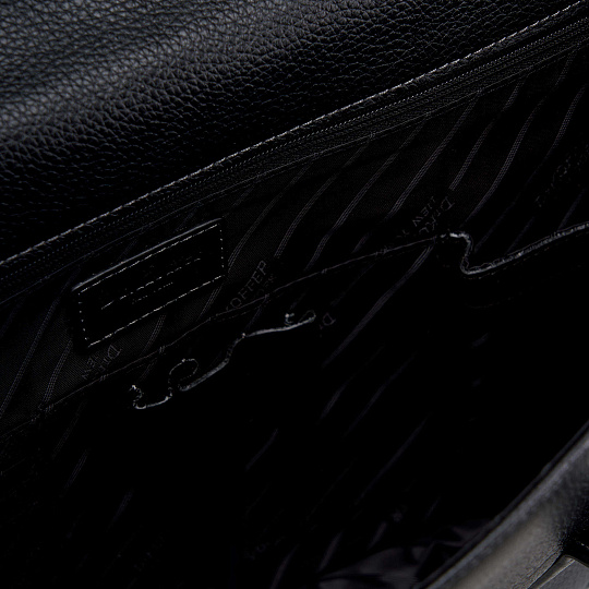 Деловая сумка Dr.Koffer из натуральной кожи черная