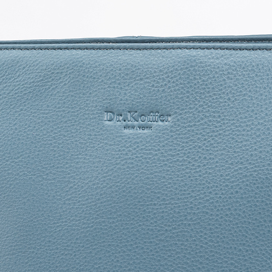 Женская сумка Dr.Koffer из натуральной кожи голубая
