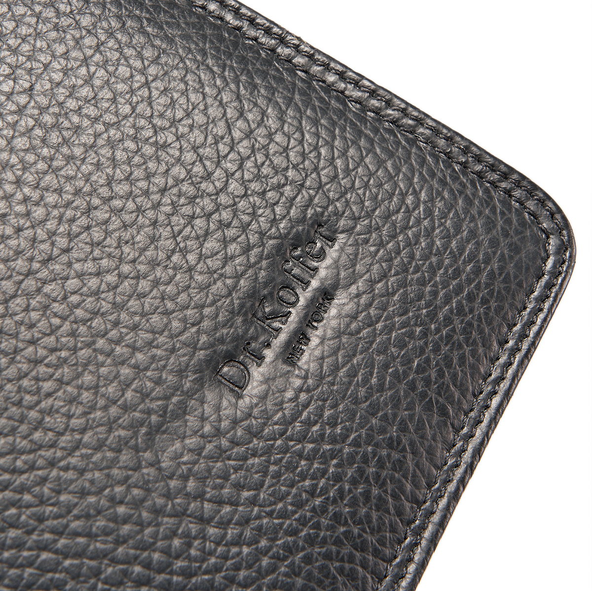 Деловая сумка Dr.Koffer из натуральной кожи черная