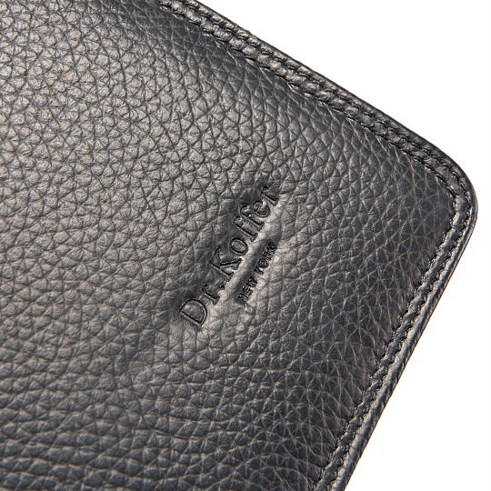 Деловая сумка Dr.Koffer из натуральной кожи черная