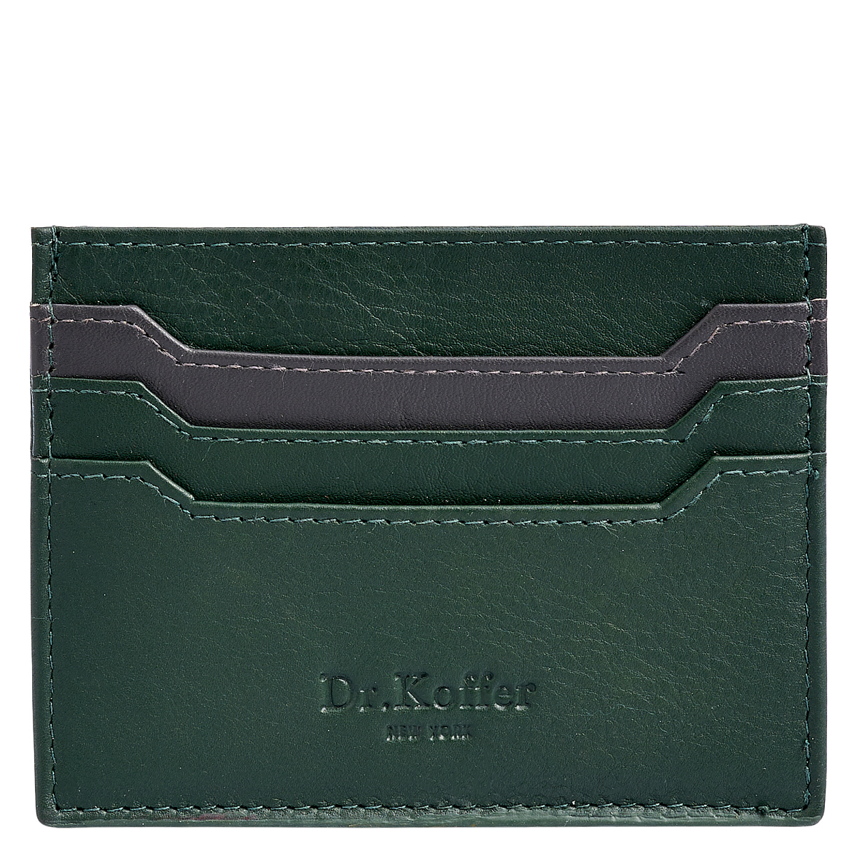 Кредитница Dr.Koffer из натуральной кожи зеленая