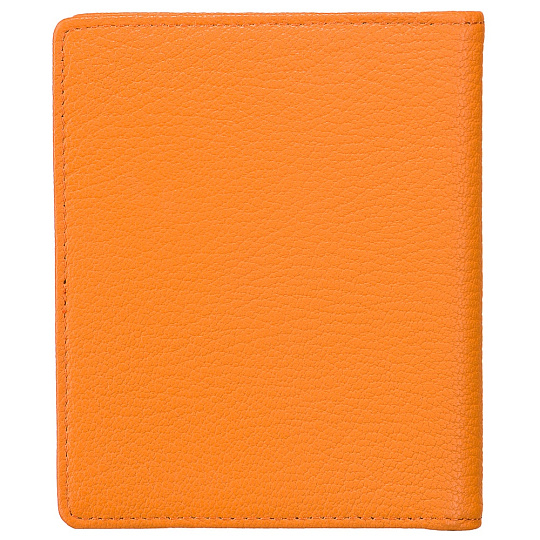 Визитница Dr.Koffer из натуральной кожи оранжевая