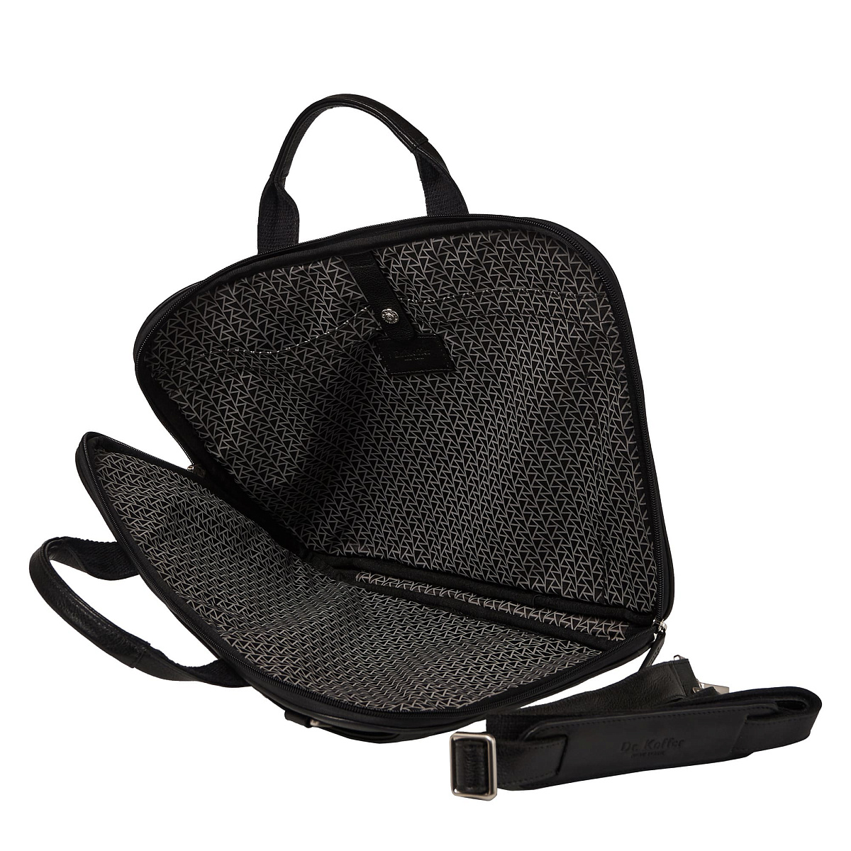 Деловая сумка Dr.Koffer из натуральной кожи черная