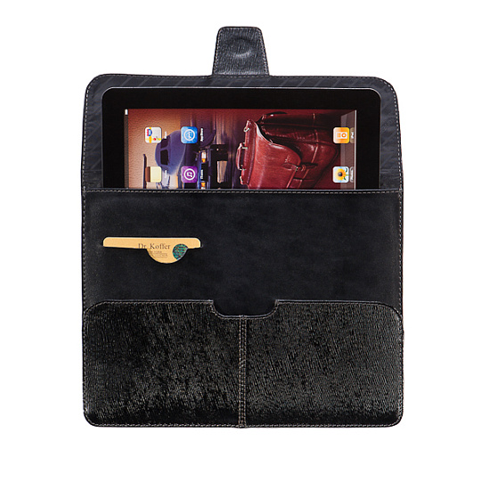Кожаный чехол для Ipad черного цвета Dr.Koffer X510340-52-04