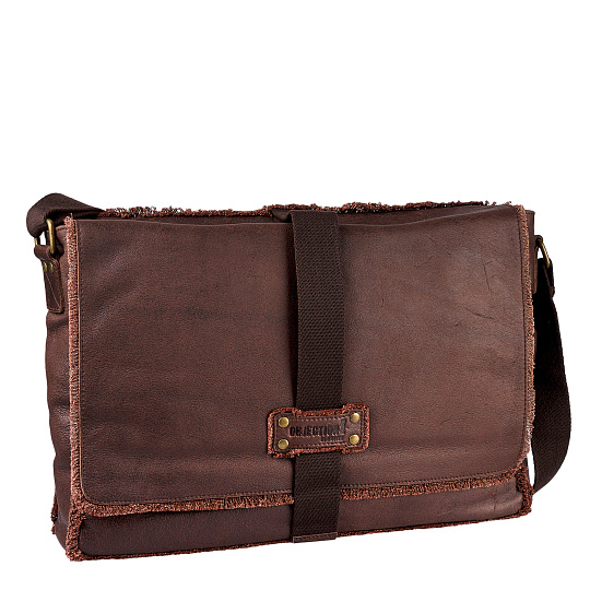 Сумка через плечо Dr.Koffer из натуральной кожи коричневая