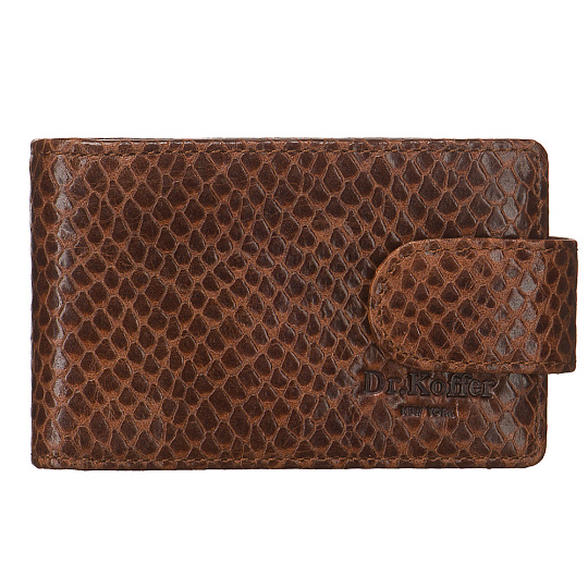 Визитница Dr.Koffer из натуральной кожи темно-коричневая