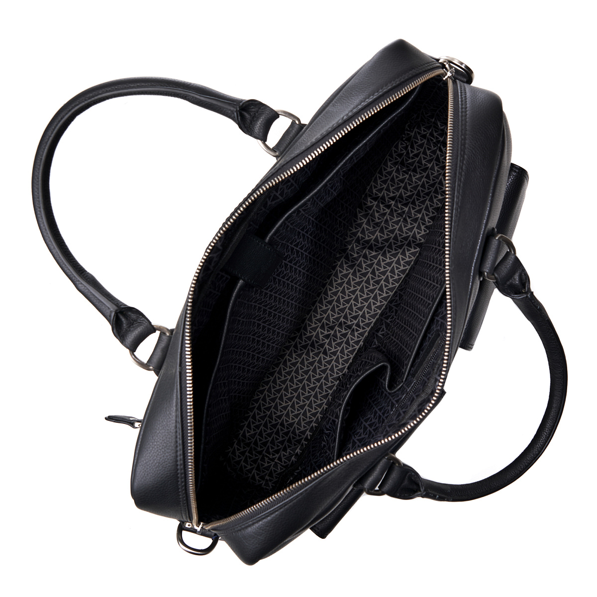 Деловая сумка Dr.Koffer из натуральной кожи черная