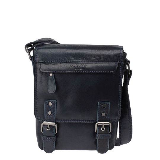 Сумка через плечо Dr.Koffer из натуральной кожи синяя