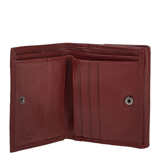 Портмоне Dr.Koffer из натуральной кожи бордовый