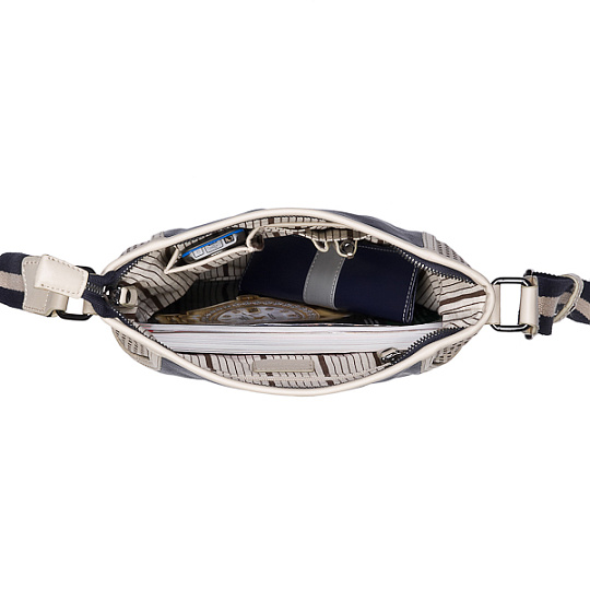 Сумка через плечо Dr.Koffer из натуральной кожи синяя