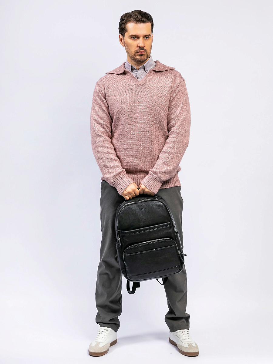 Рюкзак Dr. Koffer из натуральной кожи черный