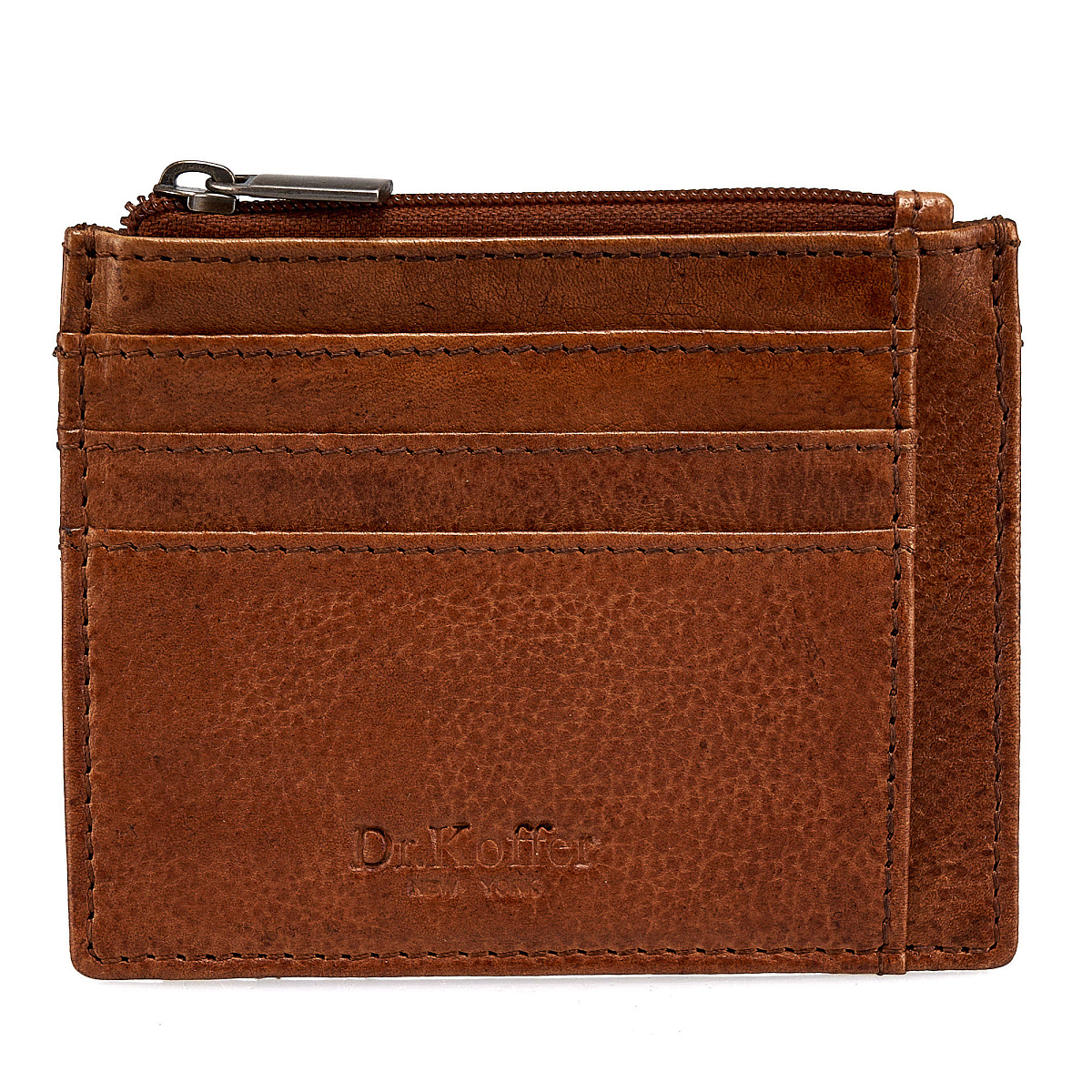 Кредитница Dr.Koffer из натуральной кожи коричневая