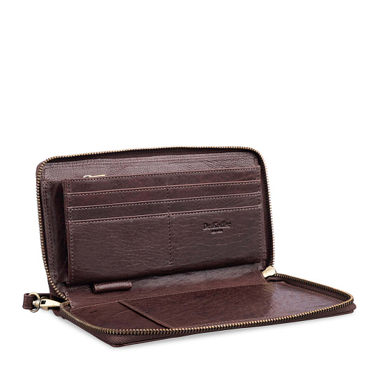 Портмоне Dr.Koffer из натуральной кожи коричневое