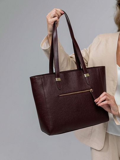 Женская сумка Dr.Koffer из натуральной кожи бордовая