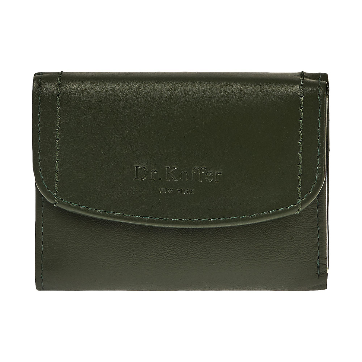 Портмоне Dr.Koffer из натуральной кожи зеленое