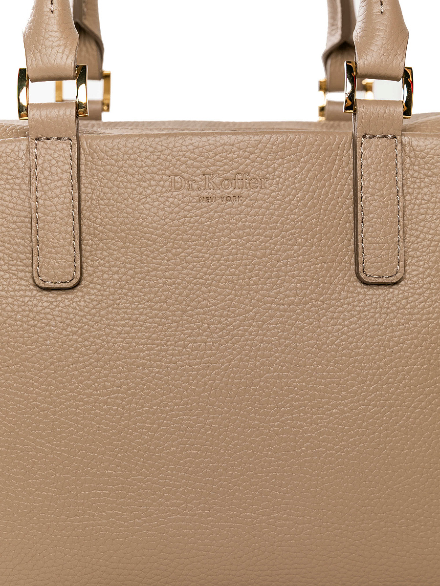 Женская сумка Dr. Koffer из натуральной кожи бежевая