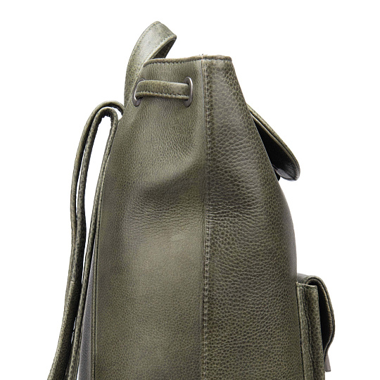 Рюкзак Dr.Koffer из натуральной кожи зеленый
